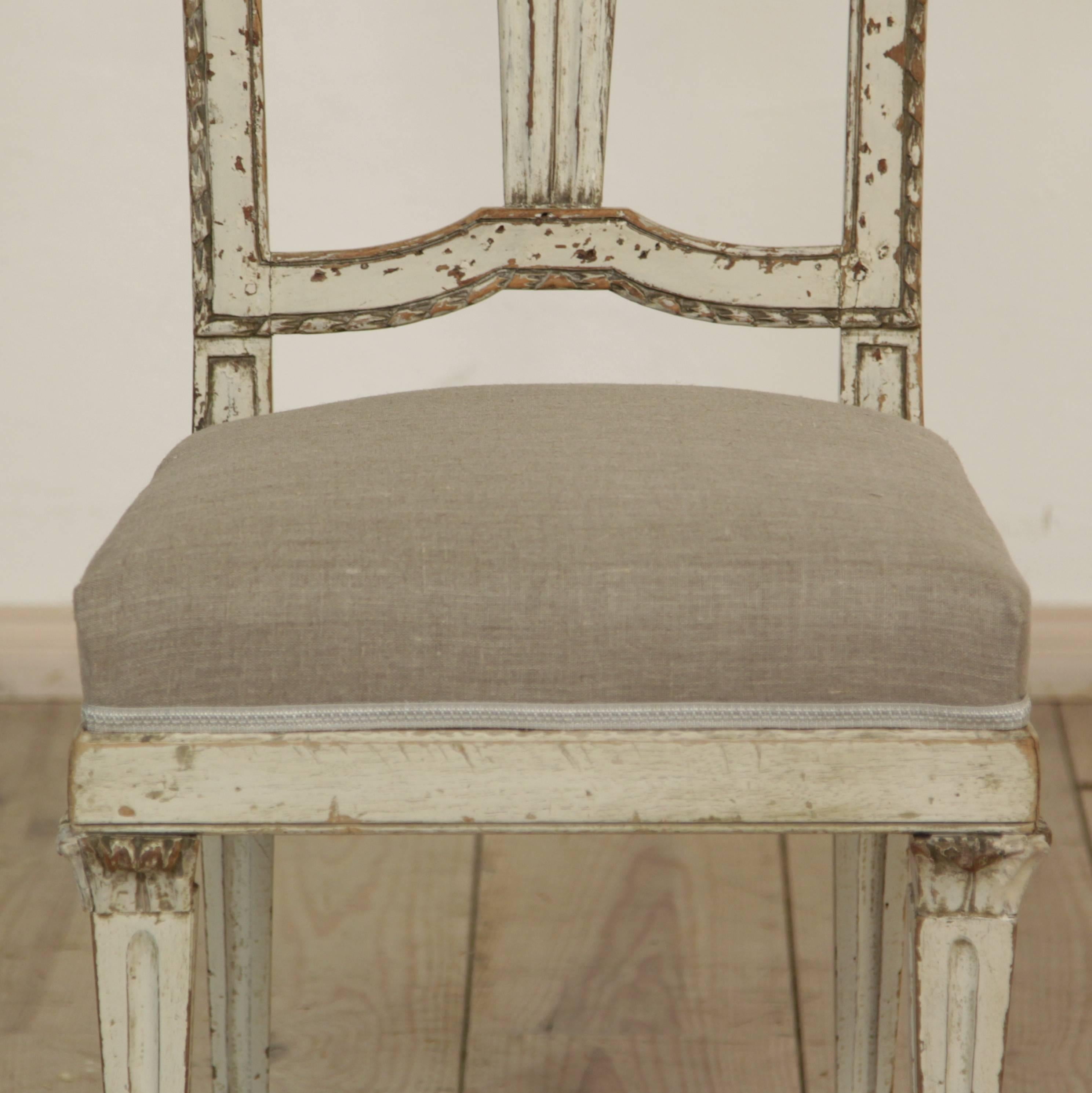 18th Century Painted Louis XVI Side Chair 3