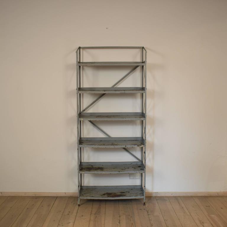 Industrial German Metal Shelf from 1920 at 1stdibs