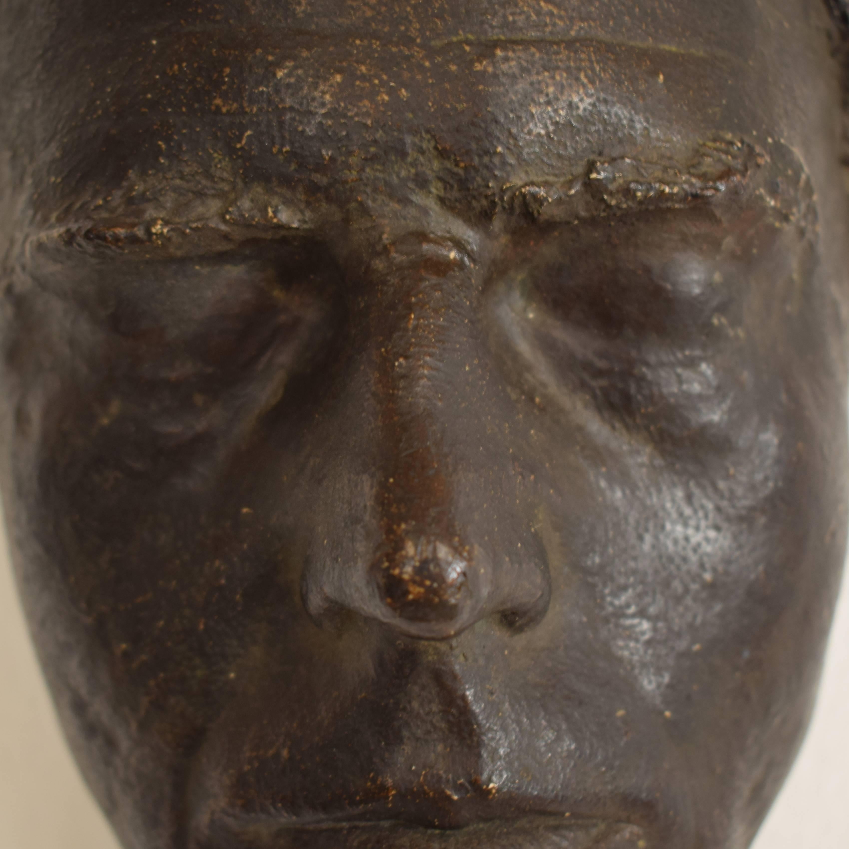 Early 20th Century Painted Plaster Mask by Karl Koch 1