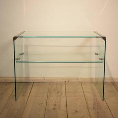 Glass Console Table from Pierangelo Gallotti for Gallotti & Radice, 1980s