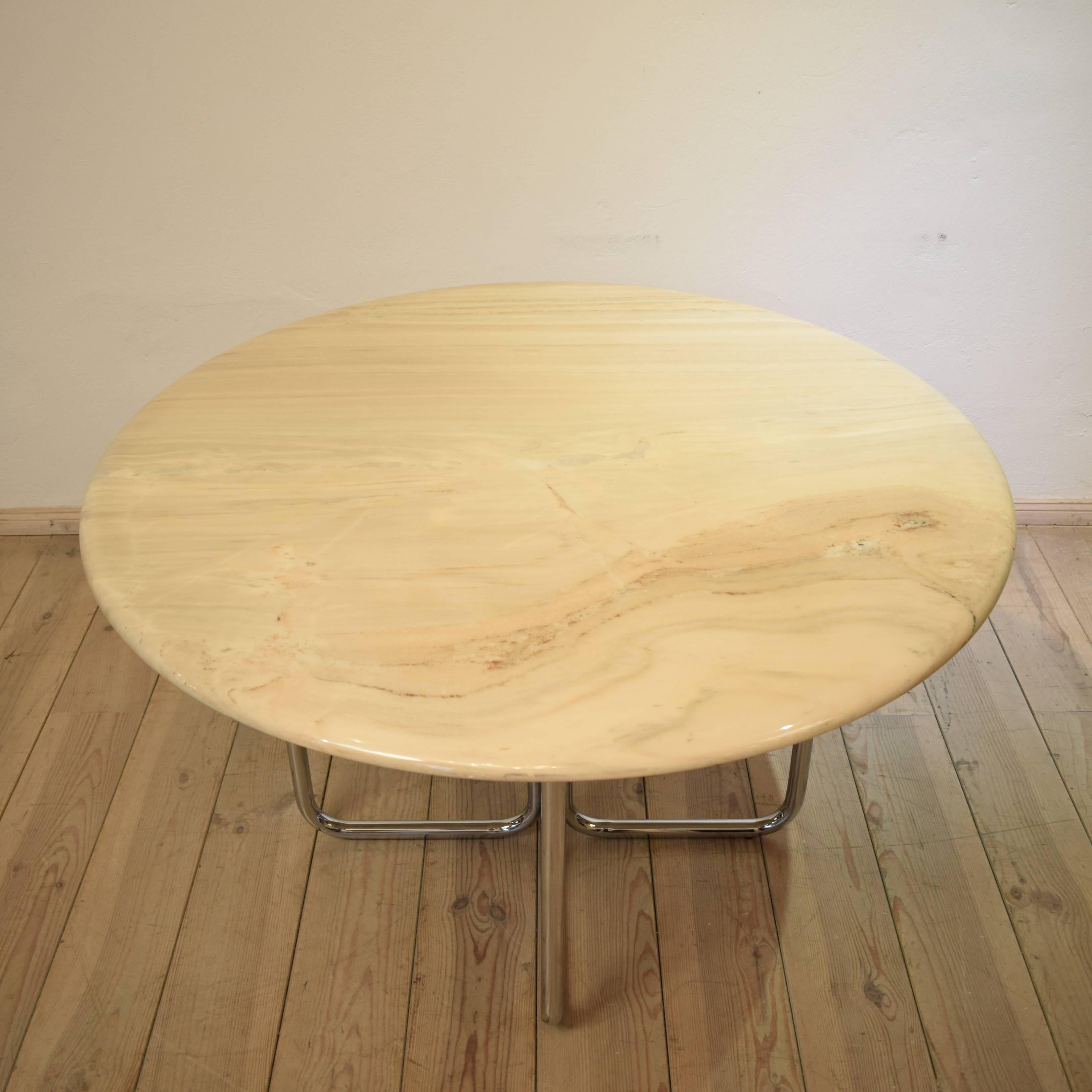 20th Century Round Vintage Marble Dining Table from Tecta, 1960s