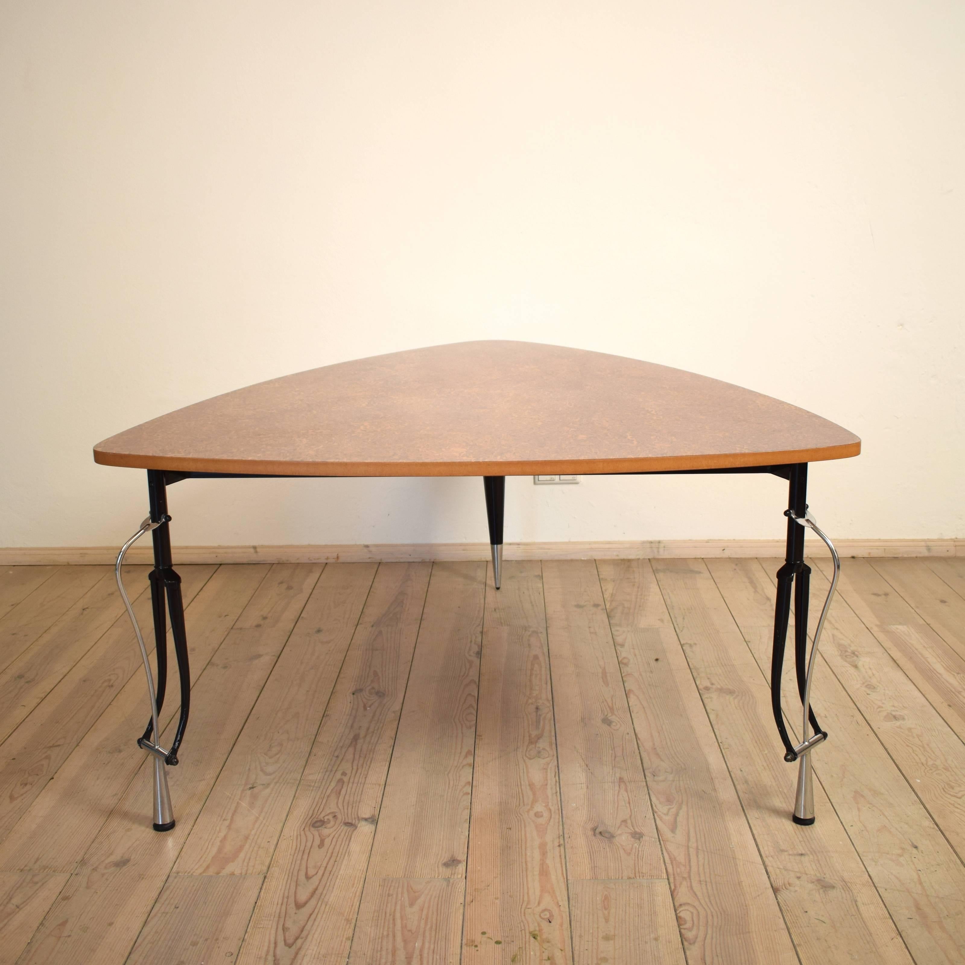 Metal Mid-20th Century Memphis Dining Table by Perry King and Santiago Miranda
