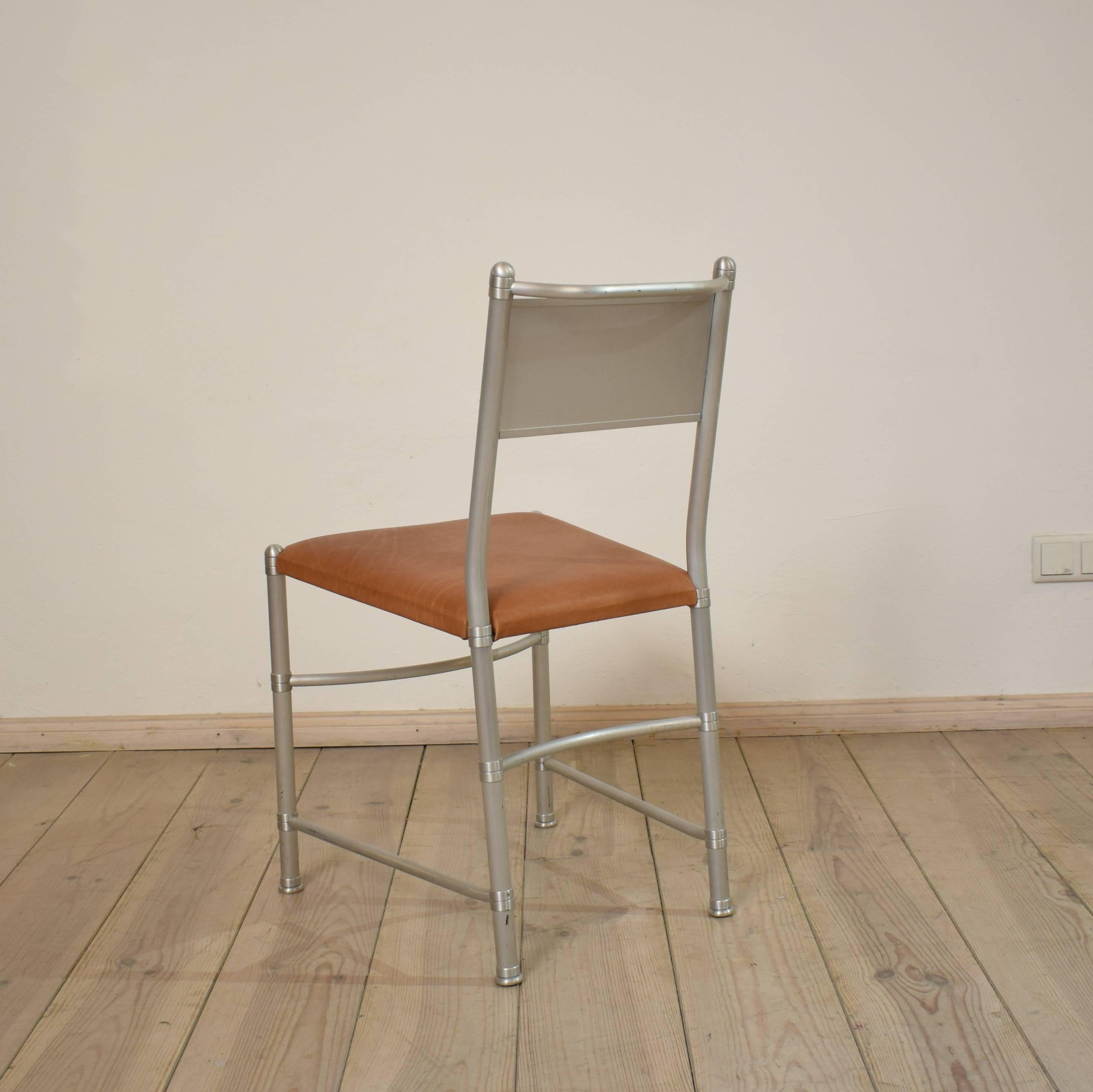 Set of Four Aluminium Dining Chairs Model 1131 by Warren McArthur 1