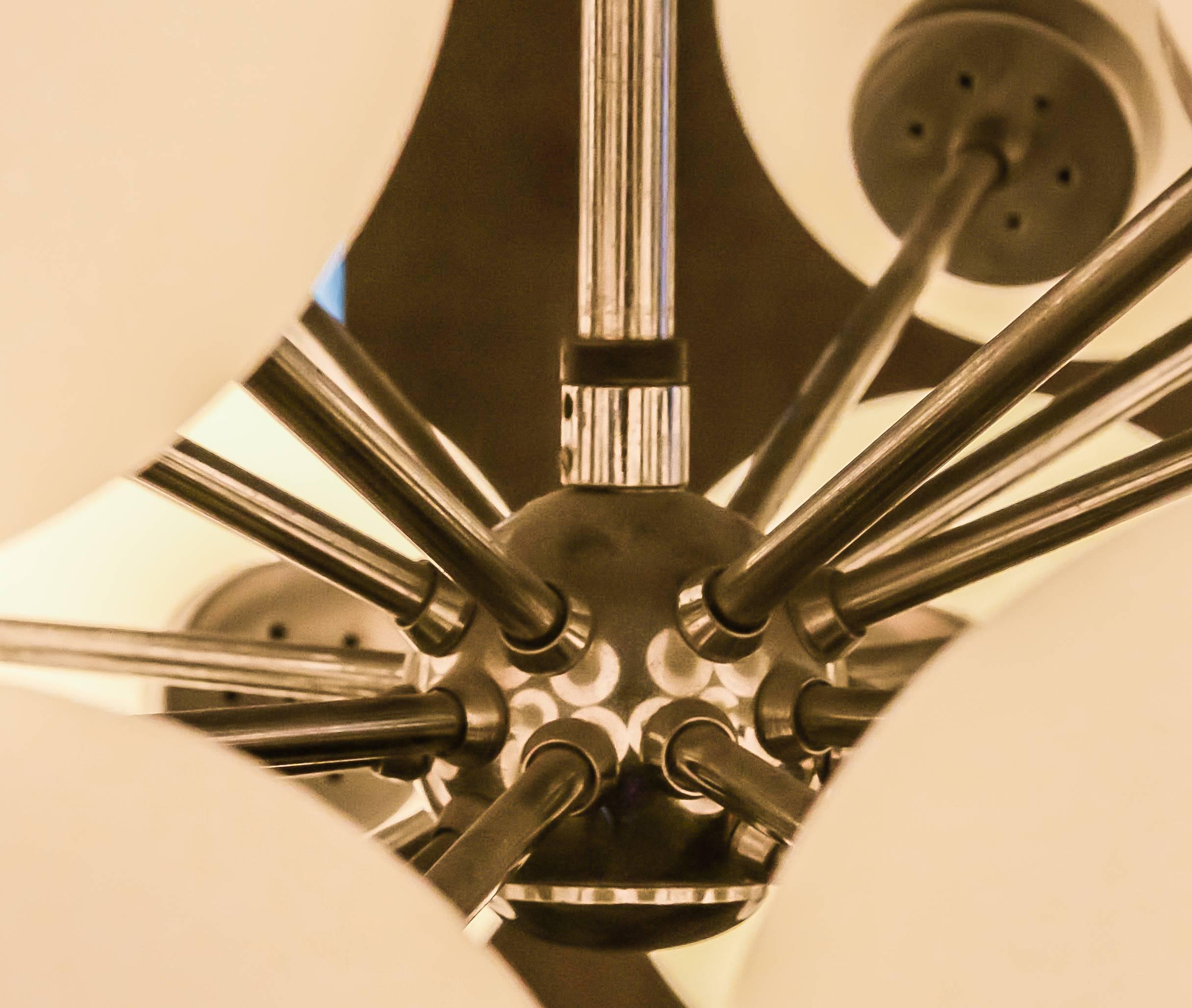 Mid-Century Modern Twenty-Four-Light Starburst Sputnik Chandelier in Chrome by Richard Essig