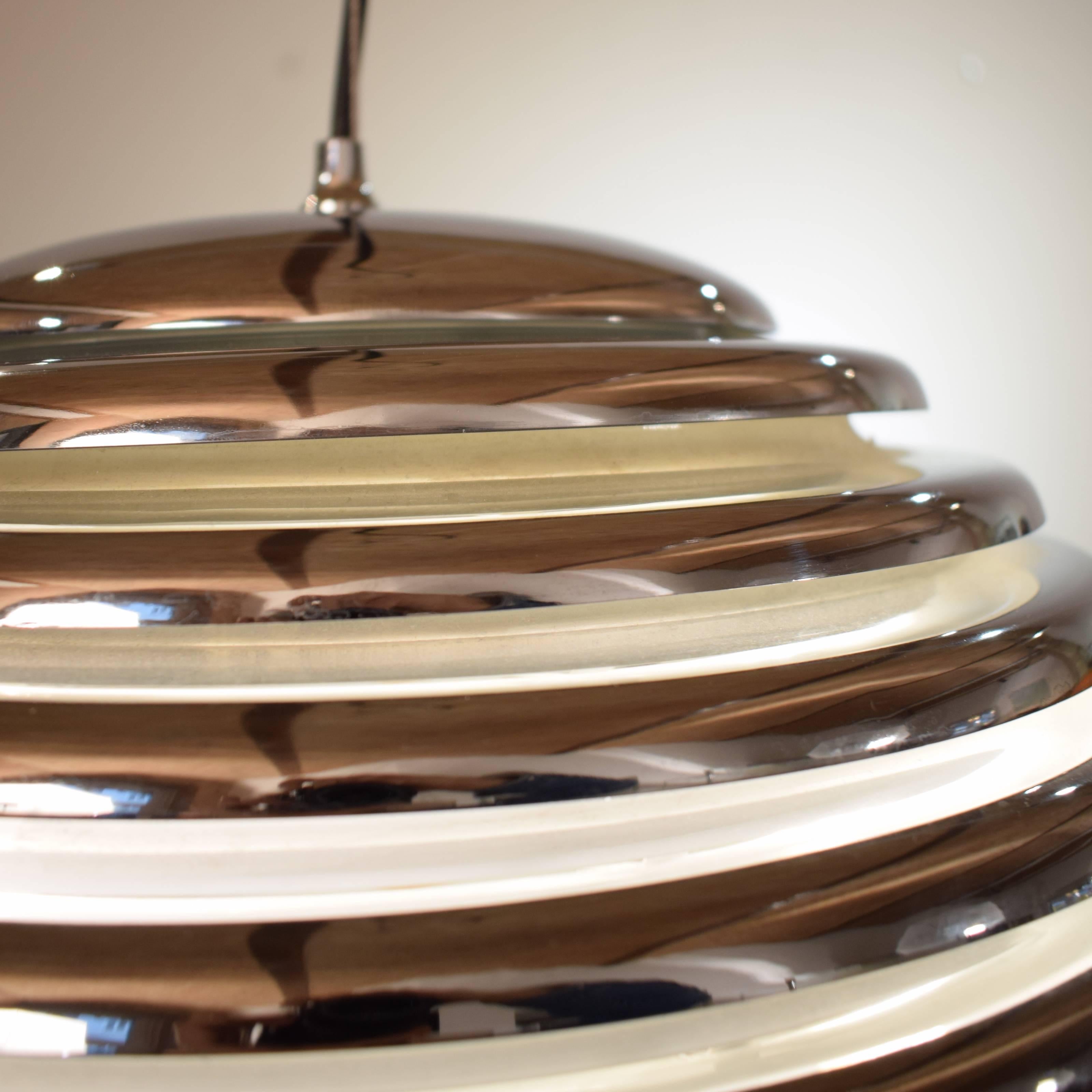 Space Age Ceiling Lamp by Kasuo Motosawa Saturno for Staff Chrome
