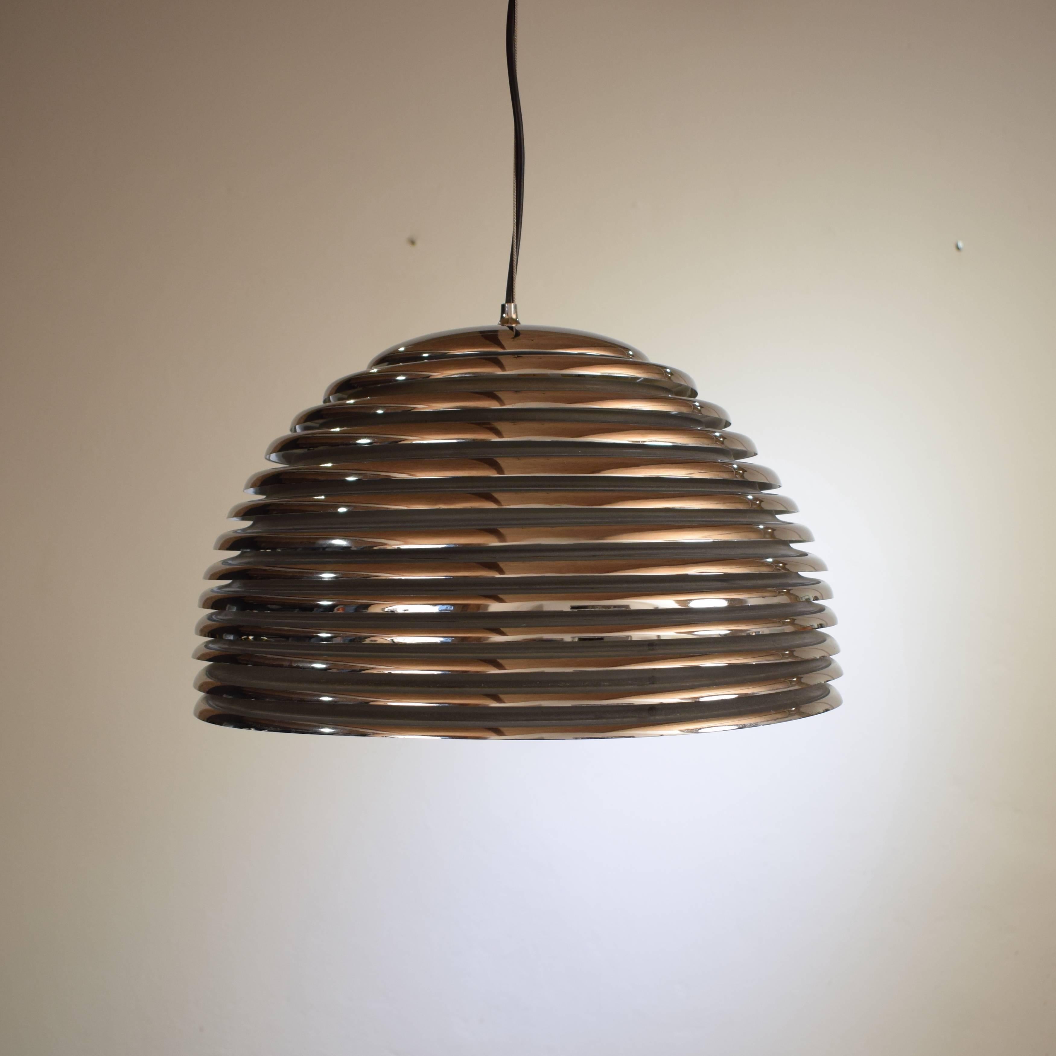 German Ceiling Lamp by Kasuo Motosawa Saturno for Staff Chrome