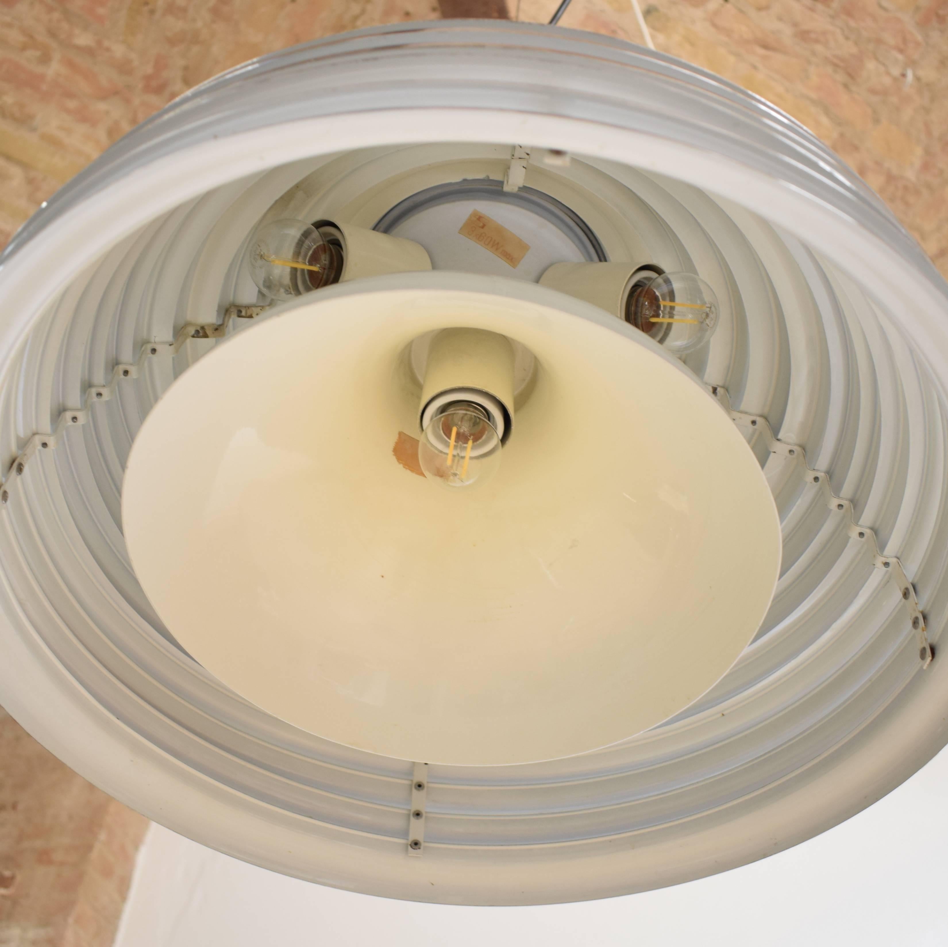 Polychromed Ceiling Lamp by Kasuo Motosawa Saturno for Staff Chrome