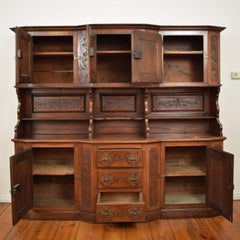 18th Century Bernese Oberland Baroque Walnut Cabinet Buffet