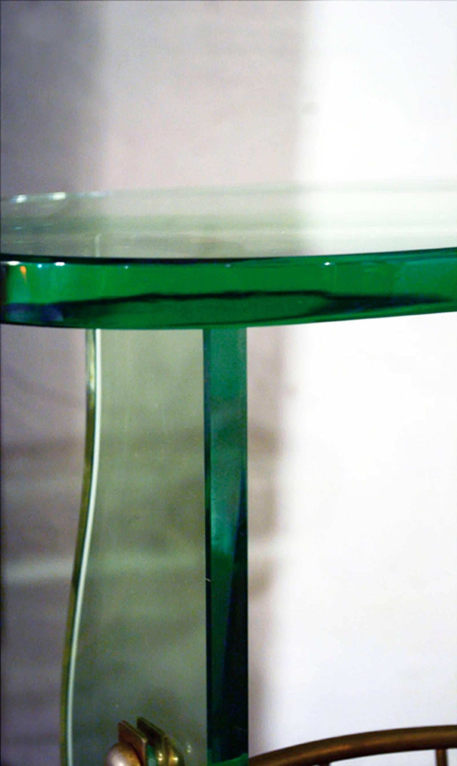 Mid-Century Modern Fontana Arte-Pietro Chiesa Rare Crystal Table from the 1940s For Sale