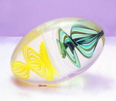 Stefano Toso, Murano 1970s Blown Glass Sculpture Colored Submersion