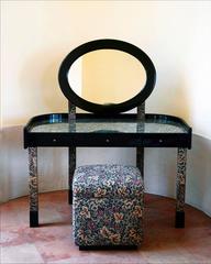 Toilette with Pouf in Brocade Design Franco Maria Ricci for SCIC, 1980s