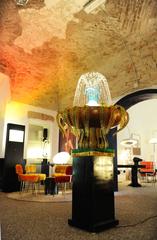 Mid-Century Big Fountain in Murano Glass with Light Handmade for Indoors