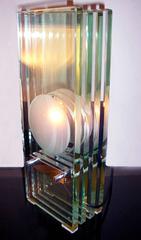 Lampe de bureau en cristal rare Max Ingrand pour Fontana Arte, années 1960