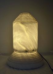 Post-Modern Alabaster Sculptural Table Lamp