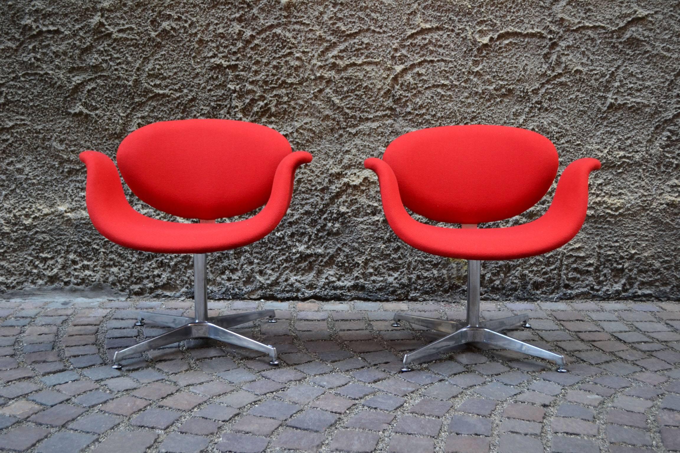 Mid-Century Modern Pierre Paulin Little Tulip Chairs for Artifort 1960s First Series, Set of Two For Sale