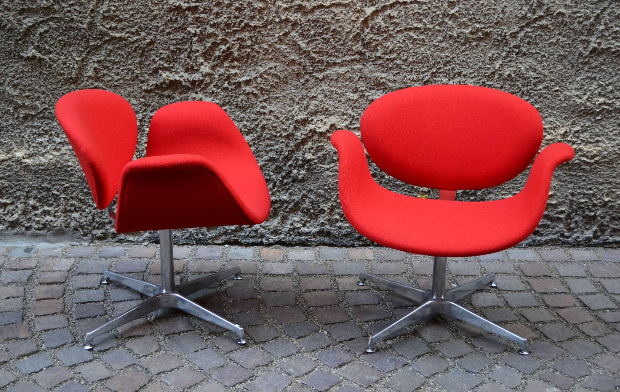French Pierre Paulin Little Tulip Chairs for Artifort 1960s First Series, Set of Two For Sale