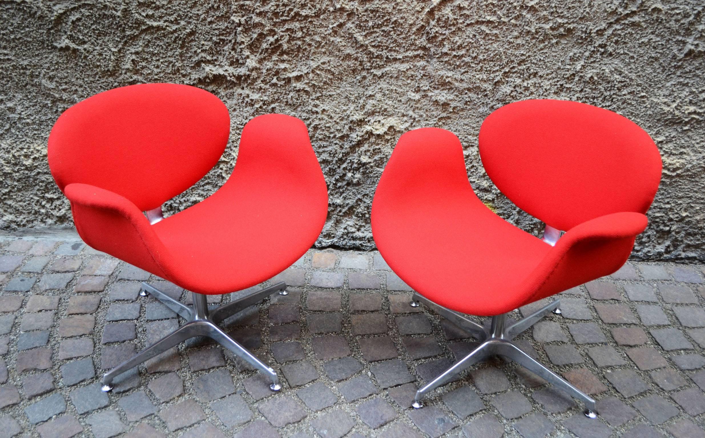 Mid-20th Century Pierre Paulin Little Tulip Chairs for Artifort 1960s First Series, Set of Two For Sale