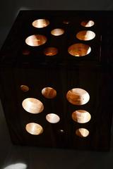 1970s Italian Handmade Table Lamp in Olivewood