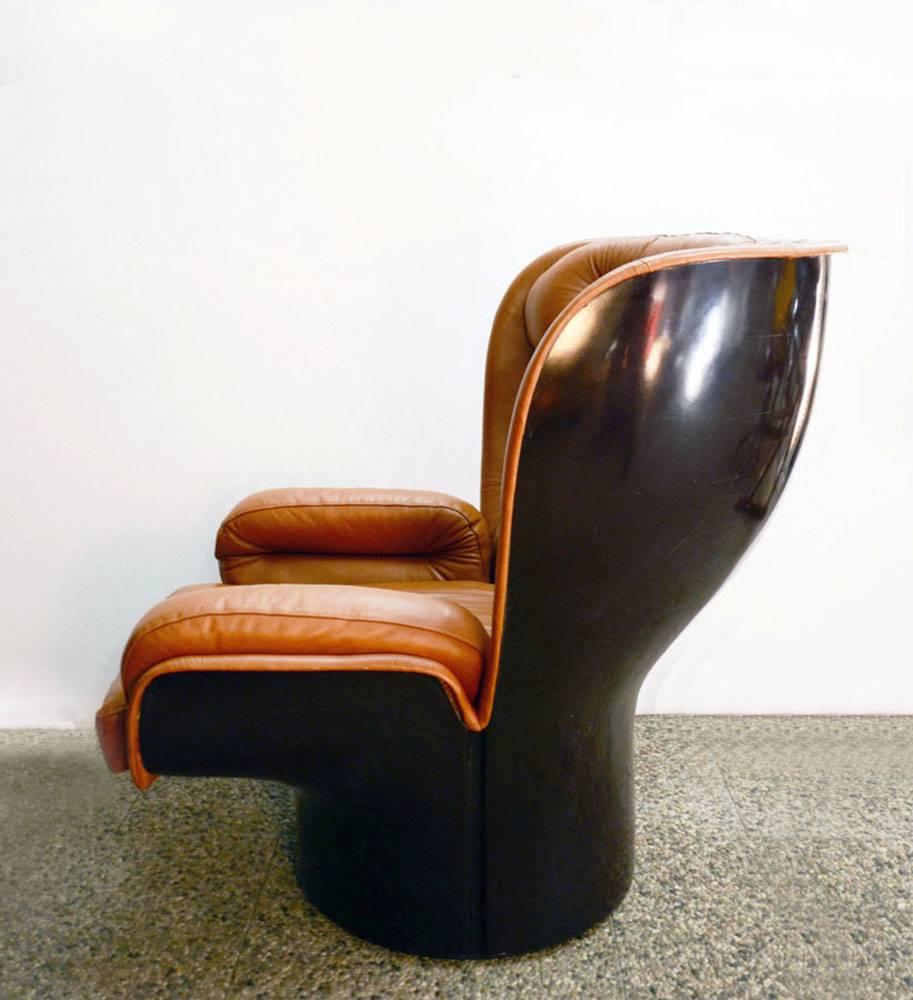 Italian Elda Swivel Chair by Joe Colombo for Comfort, 1963 For Sale