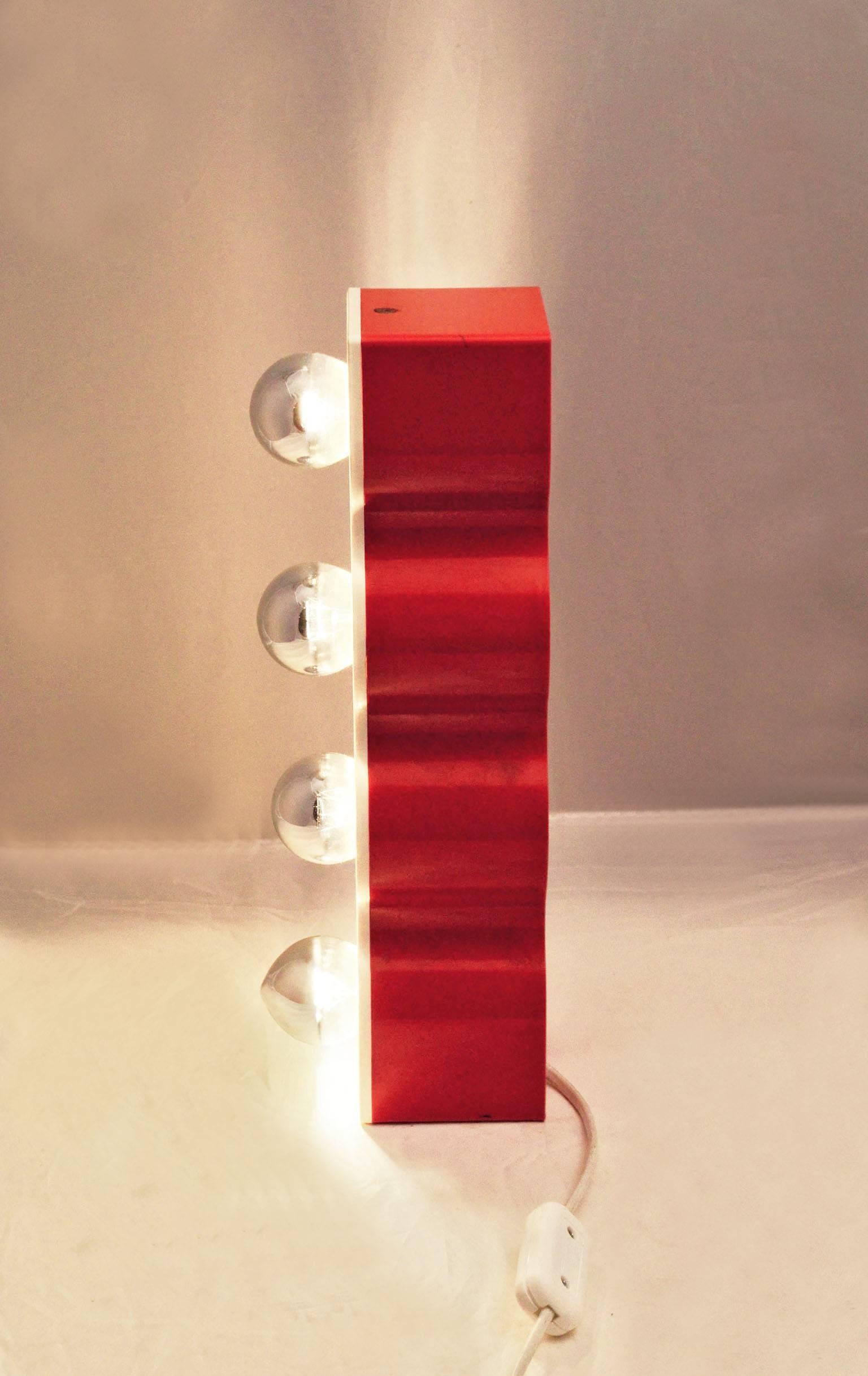Italian Ettore Sottsass 'Sinus' Table Lamp for Stilnovo, 1972