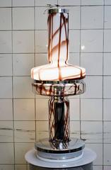 Angelo Brotto for Esperia Big Table Lamp in Bicolor Blown Glass from the 1970s