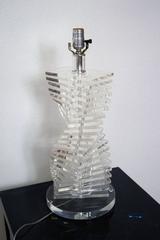 American Modular Table Lamp in Lucite from the 1970s