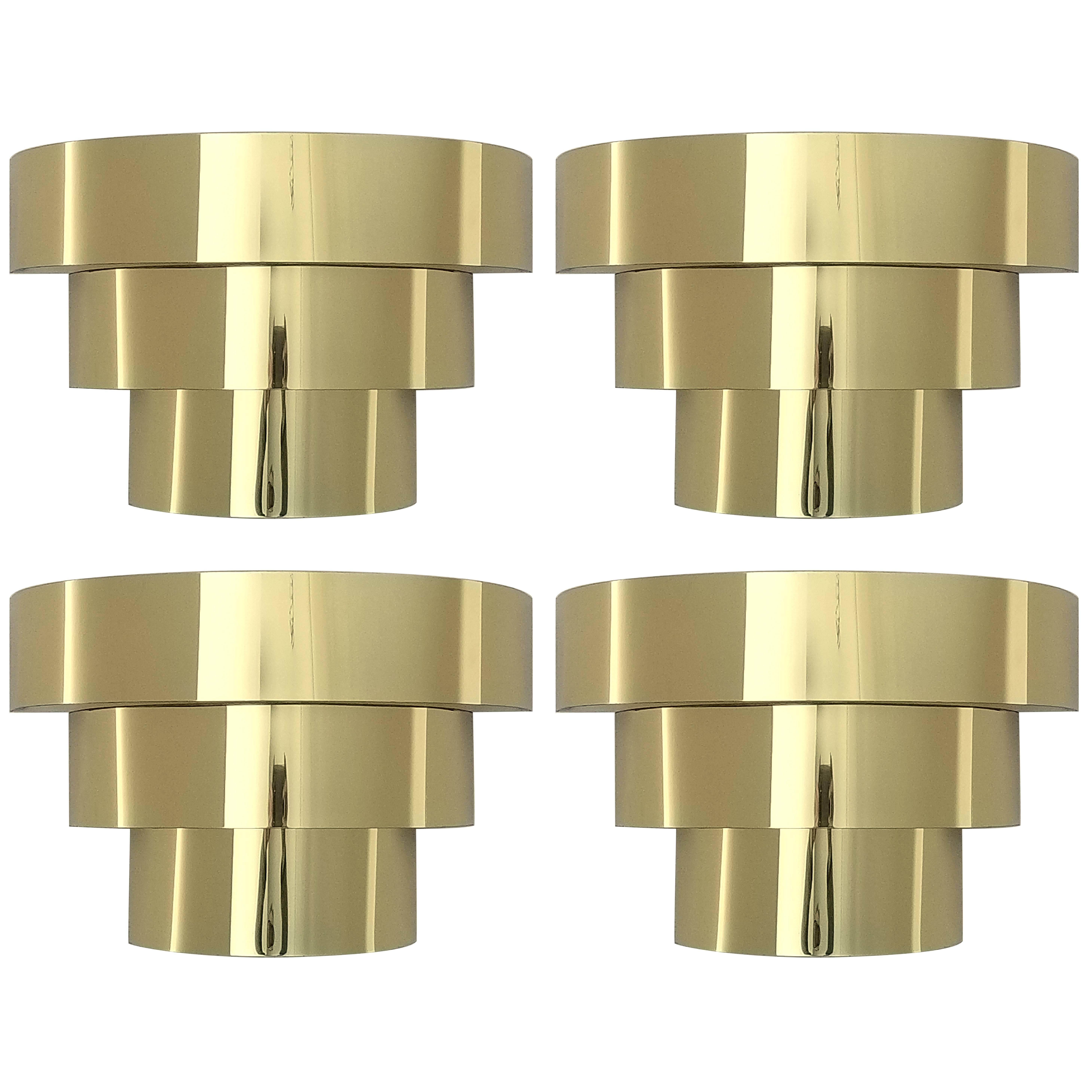 4 units available of Art Deco style cascading wall sconces.

Contain one ceramic socket rated at 60 watts maximum

Price is per item , please select number of pieces required before payout !

