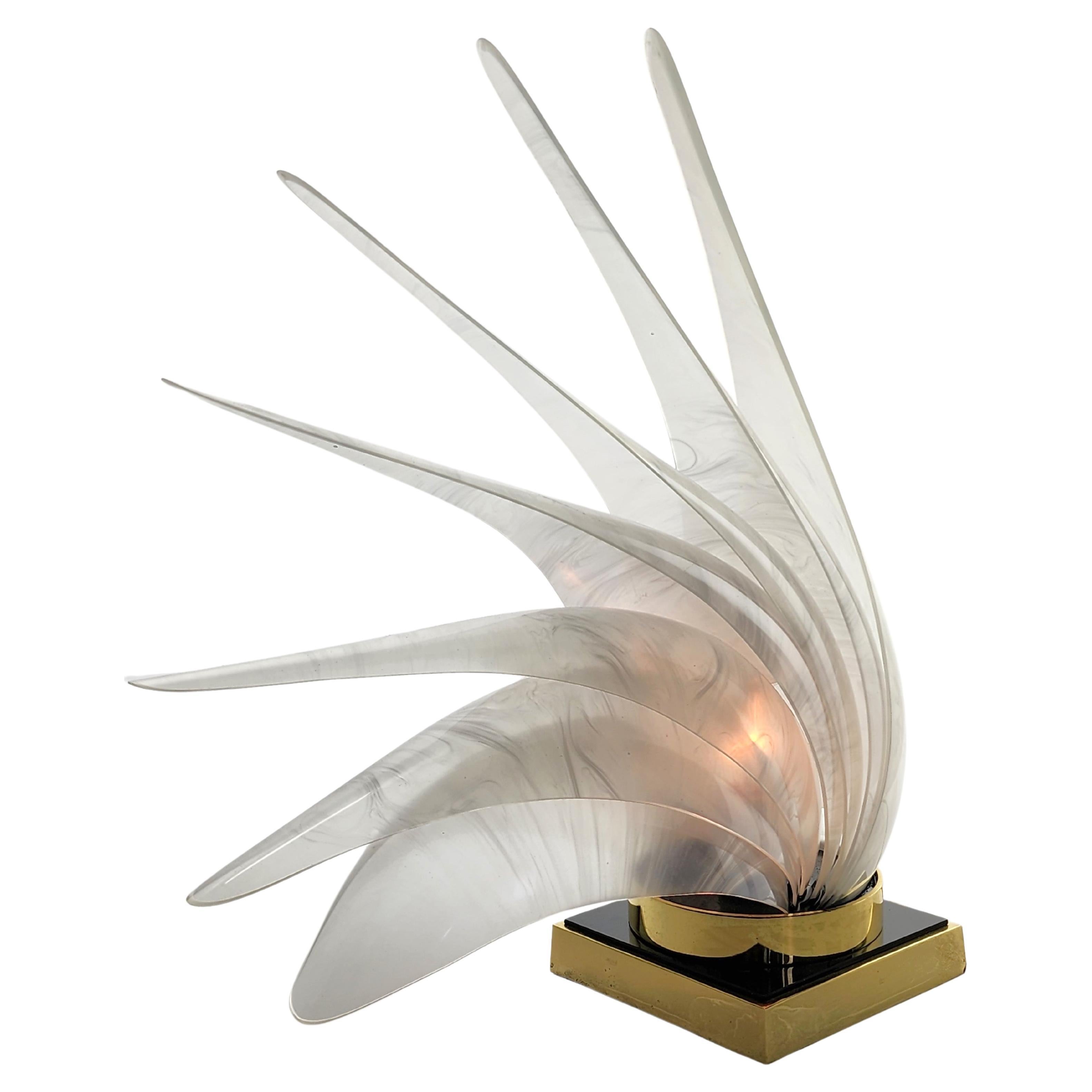 1970s Rougier ' Bird of Paradise' Table Lamp, Canada For Sale