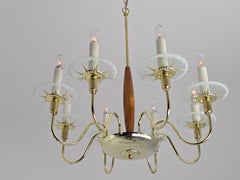 1960 3 Lightolier ' Claremont ' 8 arms chandeliers , USA