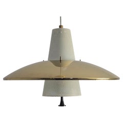 1950s Gerald Thurston Perforated Cone Pendant for Lightolier , USA