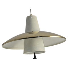 1950s Gerald Thurston Perforated Cone Pendant for Lightolier , USA