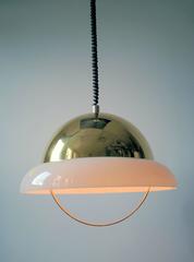 Reggiani Brass and Perspex Chandelier, Mid-Century 1960s, Italy