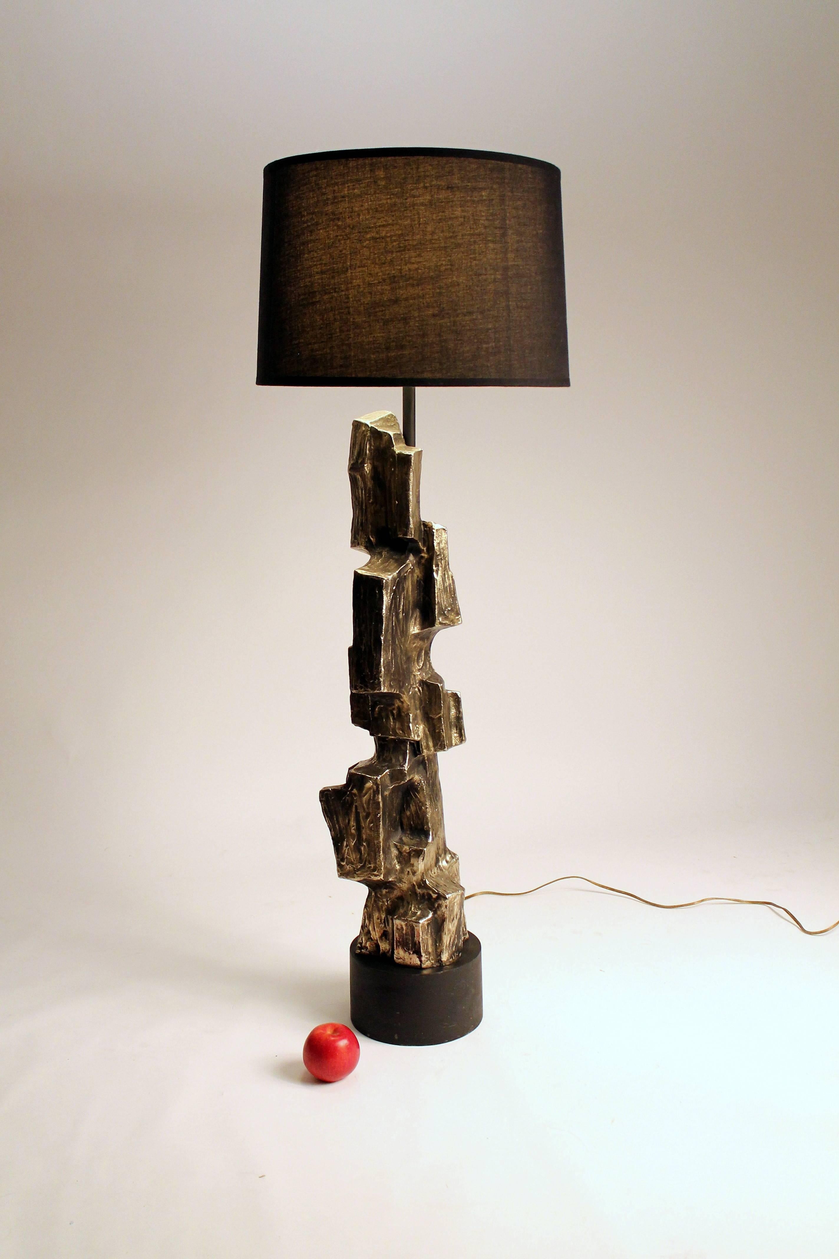 Brutalist Maurizio Tempestini Massive Table Lamp for Laurel Mid-Century, 1960s, USA