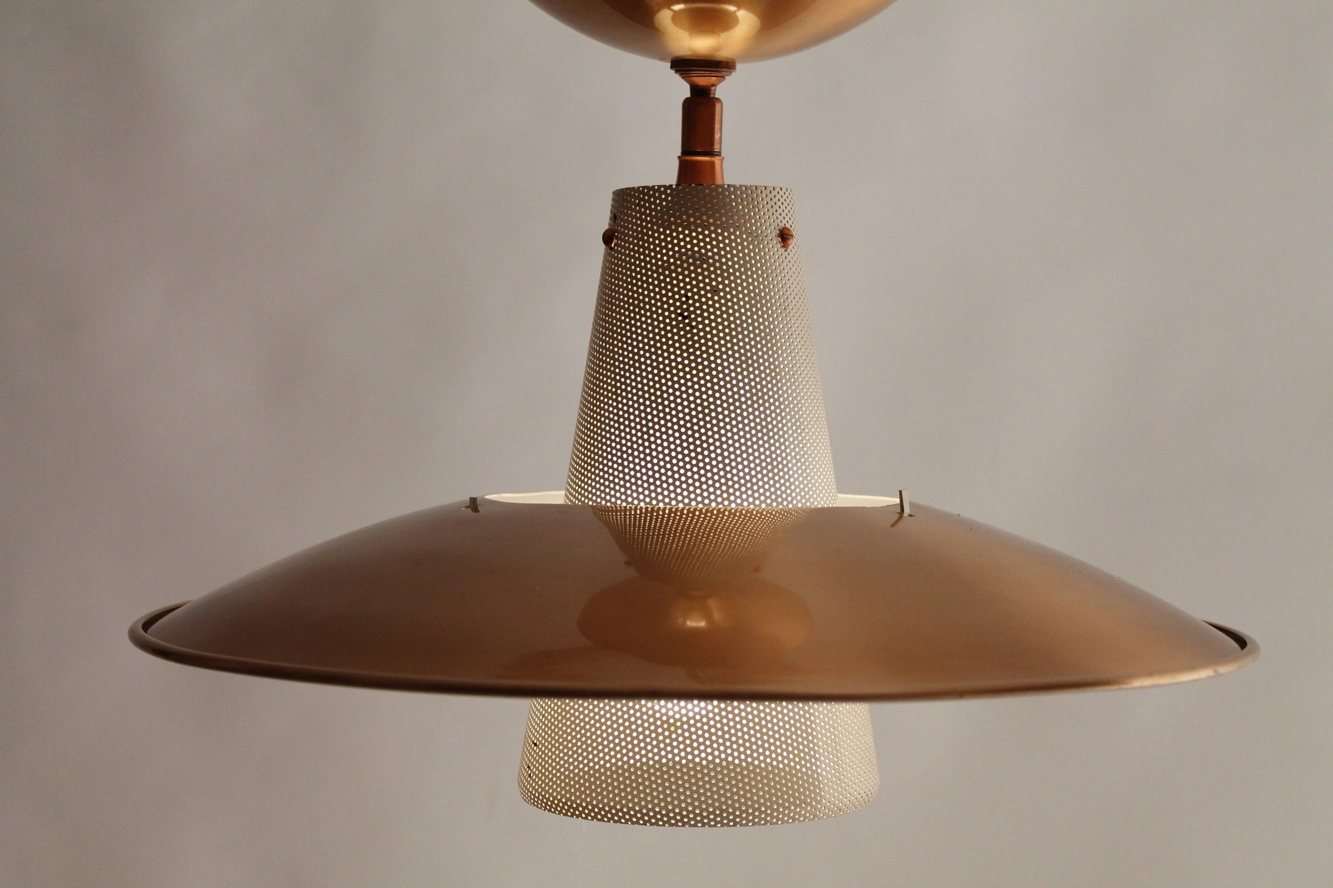 Mid-Century Modern Gerald Thurston Perforated Cone for Lightolier Mid-Century, 1950s, USA