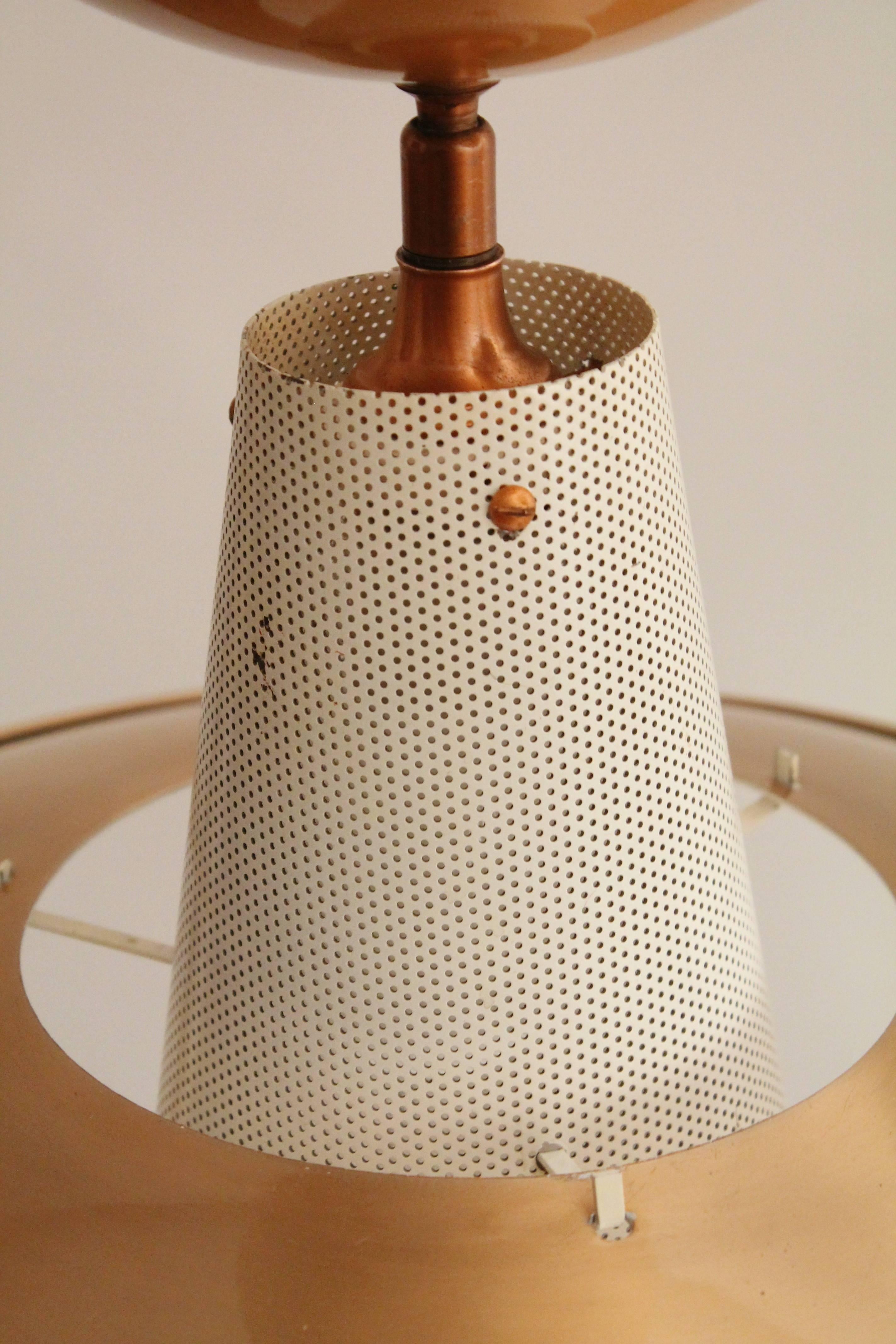 Mid-20th Century Gerald Thurston Perforated Cone for Lightolier Mid-Century, 1950s, USA