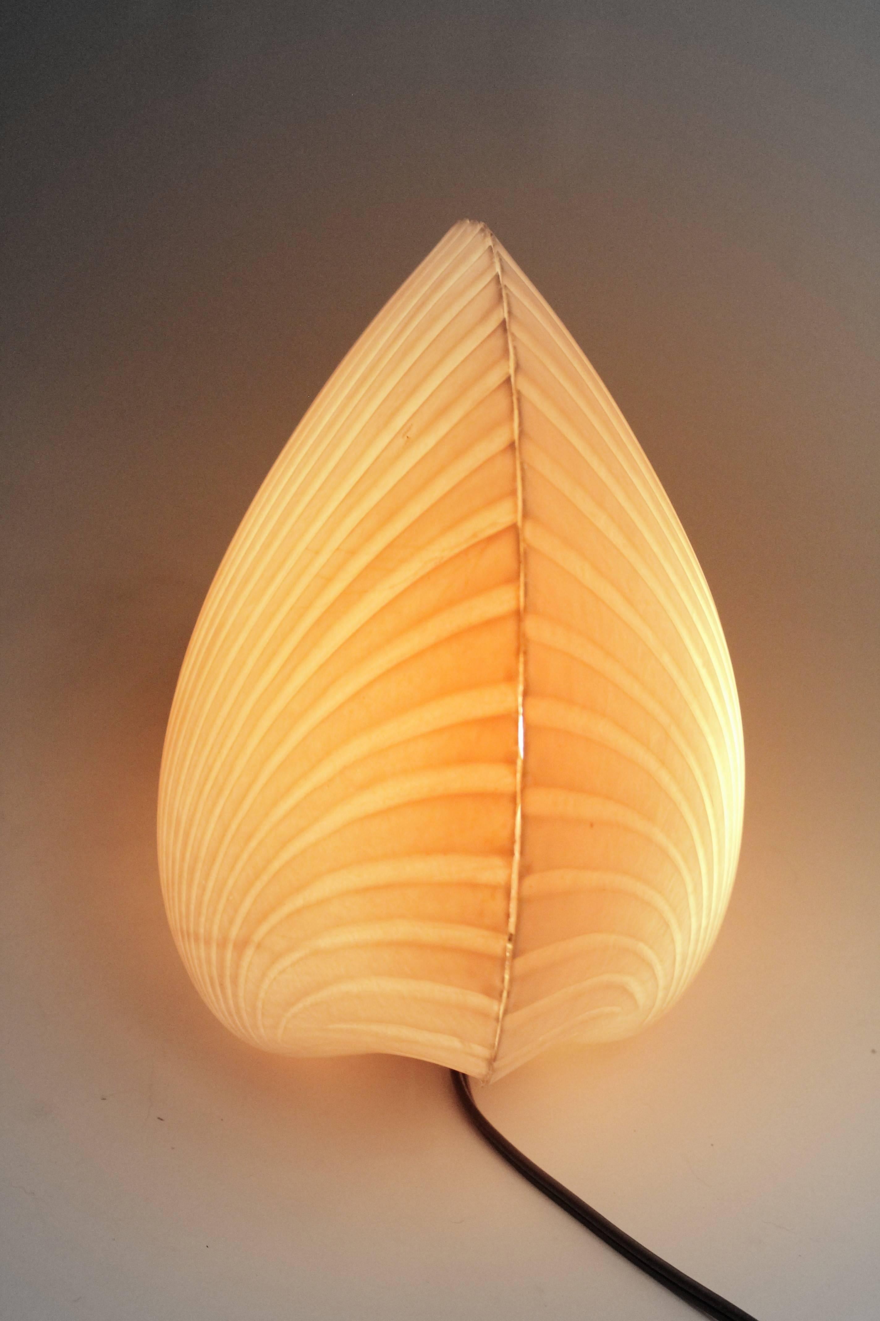 Mid-Century Modern Andre Cazenave Fiberglass Shell Table Lamp for Atelier A France Vintage, 1970s