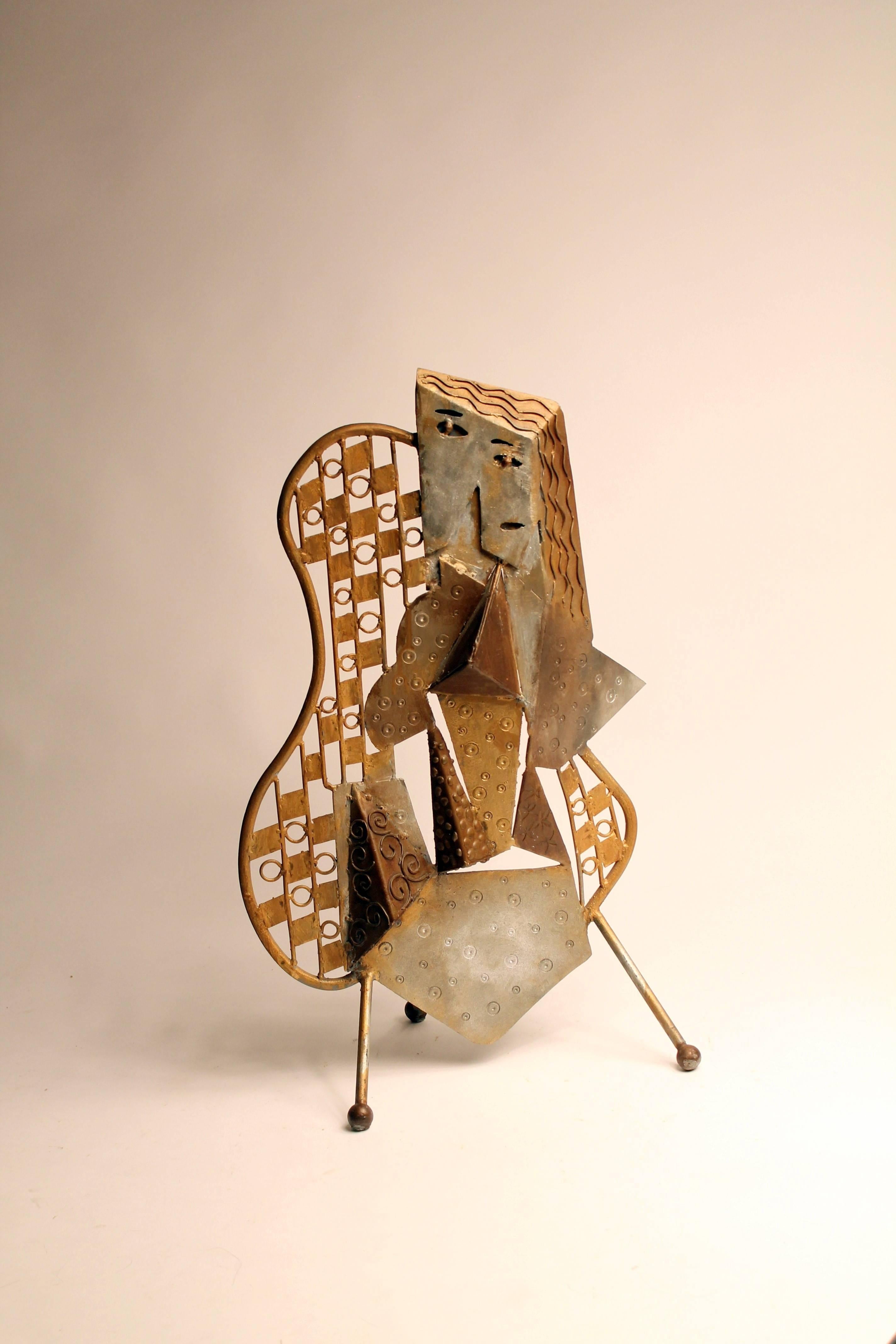 1960s Cubist Steel Sculpture in the Style of Pablo Picasso  1