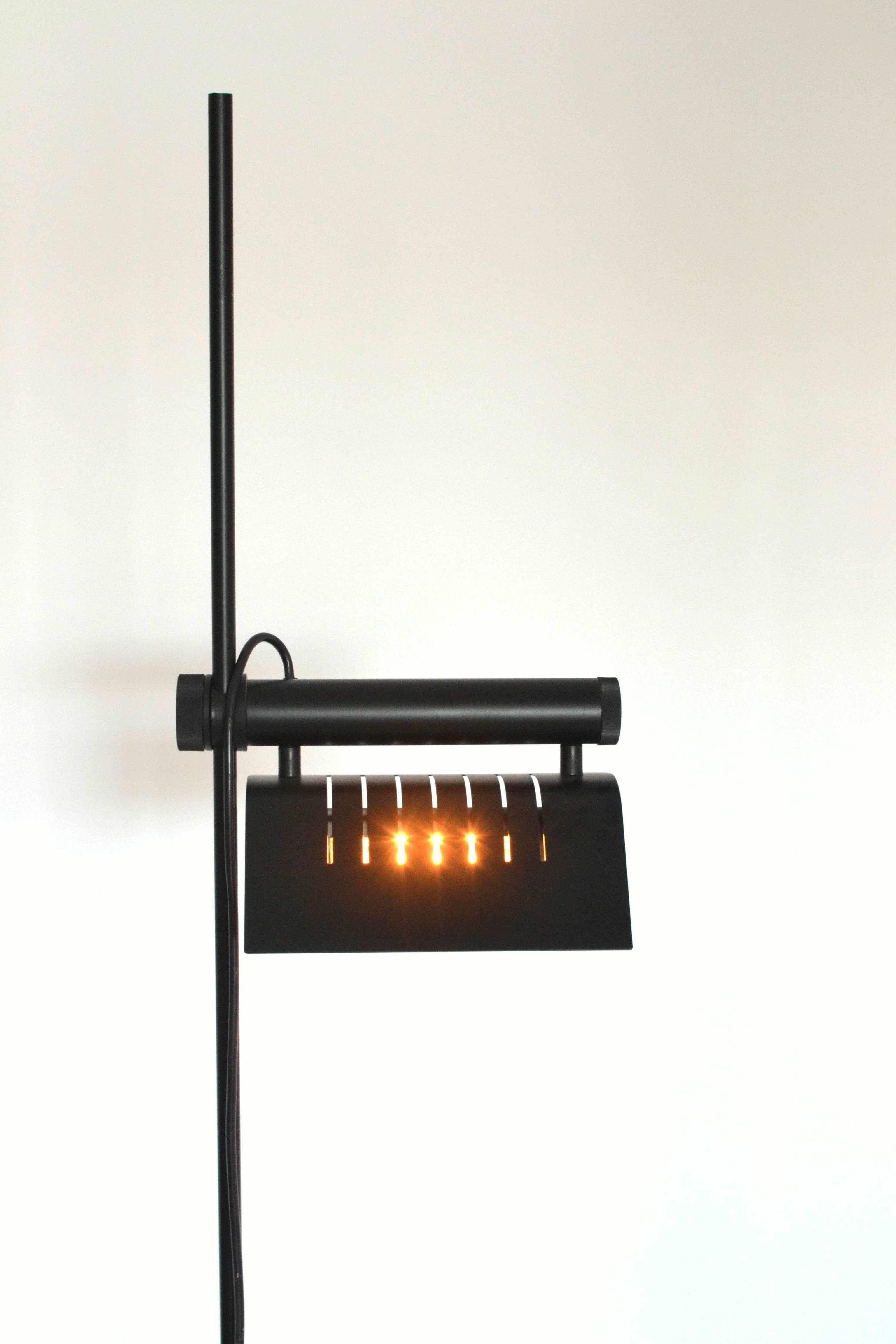 Enameled Halogen Floor Lamp in the Style of Joe Colombo, 1980s, Italia