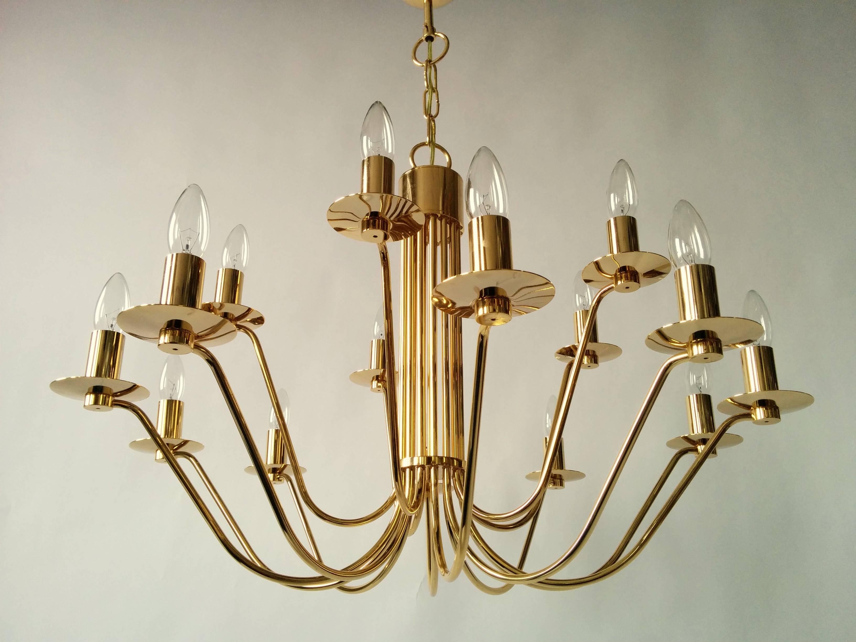 gold plated chandelier