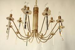 Vergoldet 24 Karat  15 Arme  Kronleuchter von Stilkronen , 1960er Jahre , Italien