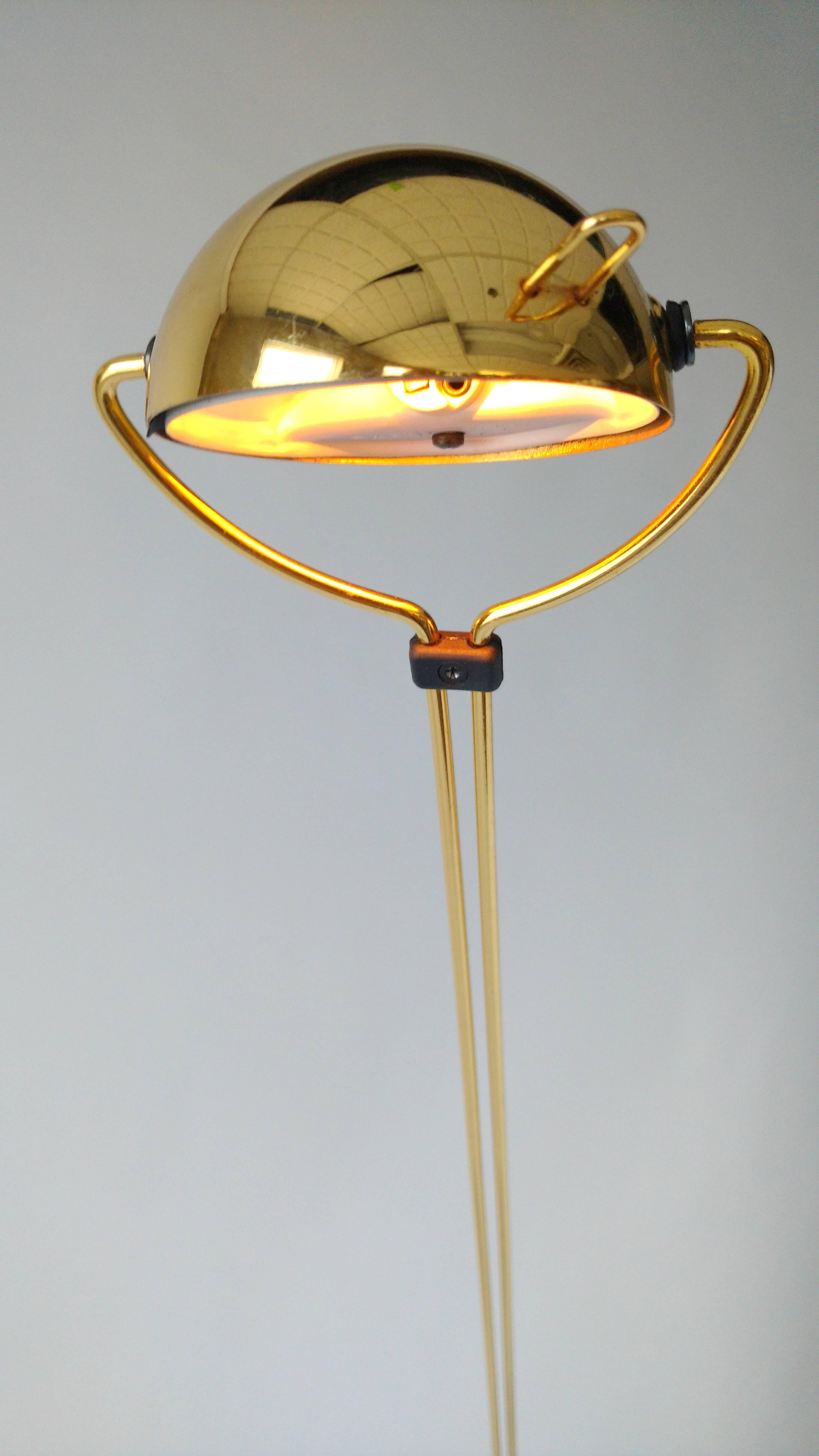 Gold-Plated Halogen Floor Lamp, Yuki from Stephano Cevoli, 1980s, Italia 4