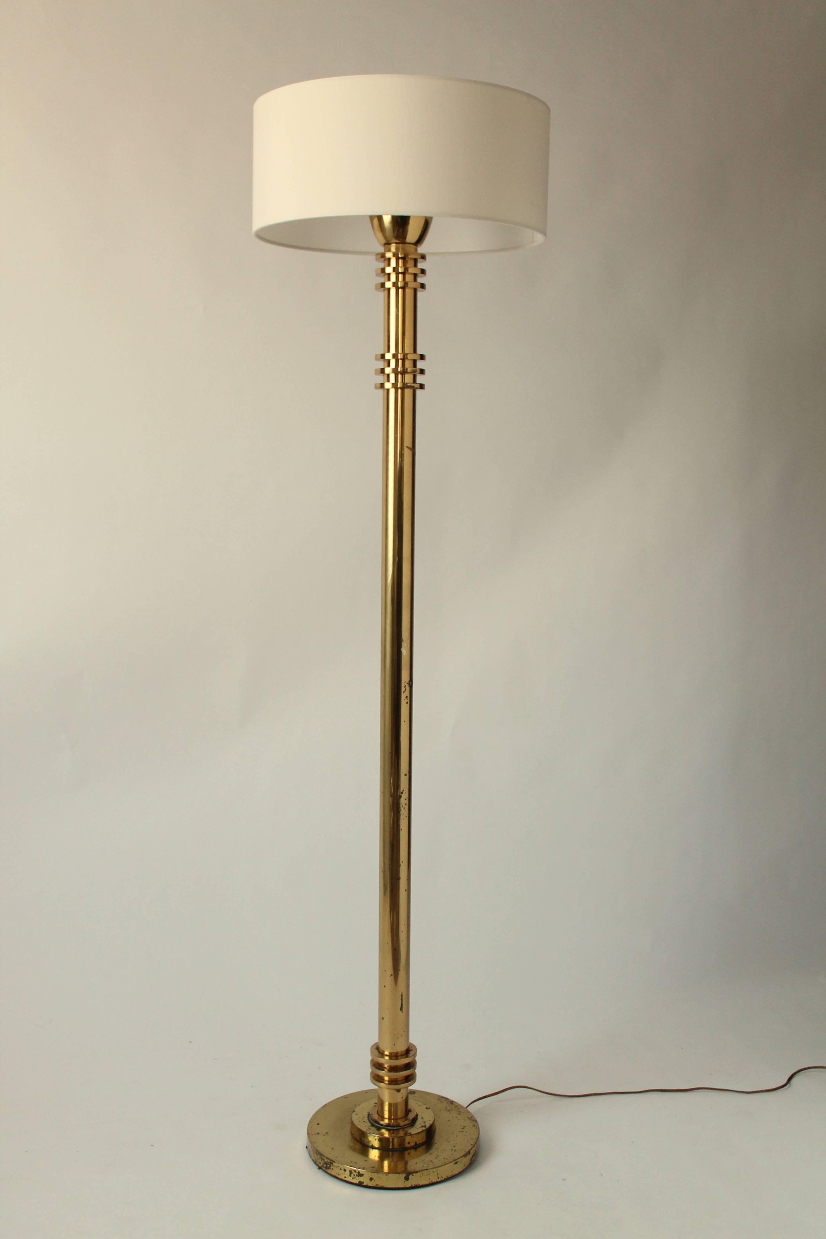 Art Deco Style Brass Floor Lamp in the Manners of Karl Springer, 1950s, USA 2