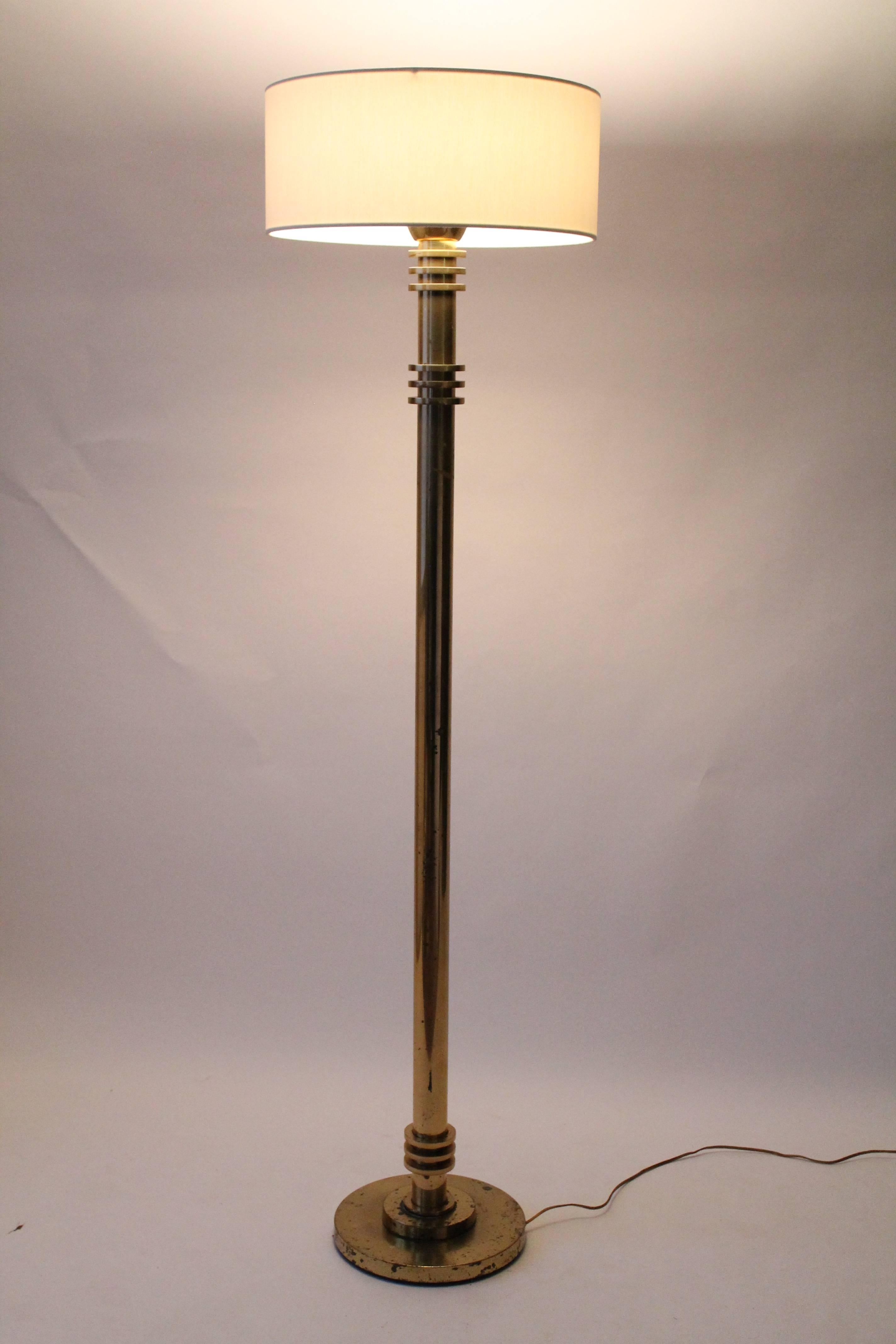 Art Deco Style Brass Floor Lamp in the Manners of Karl Springer, 1950s, USA 1