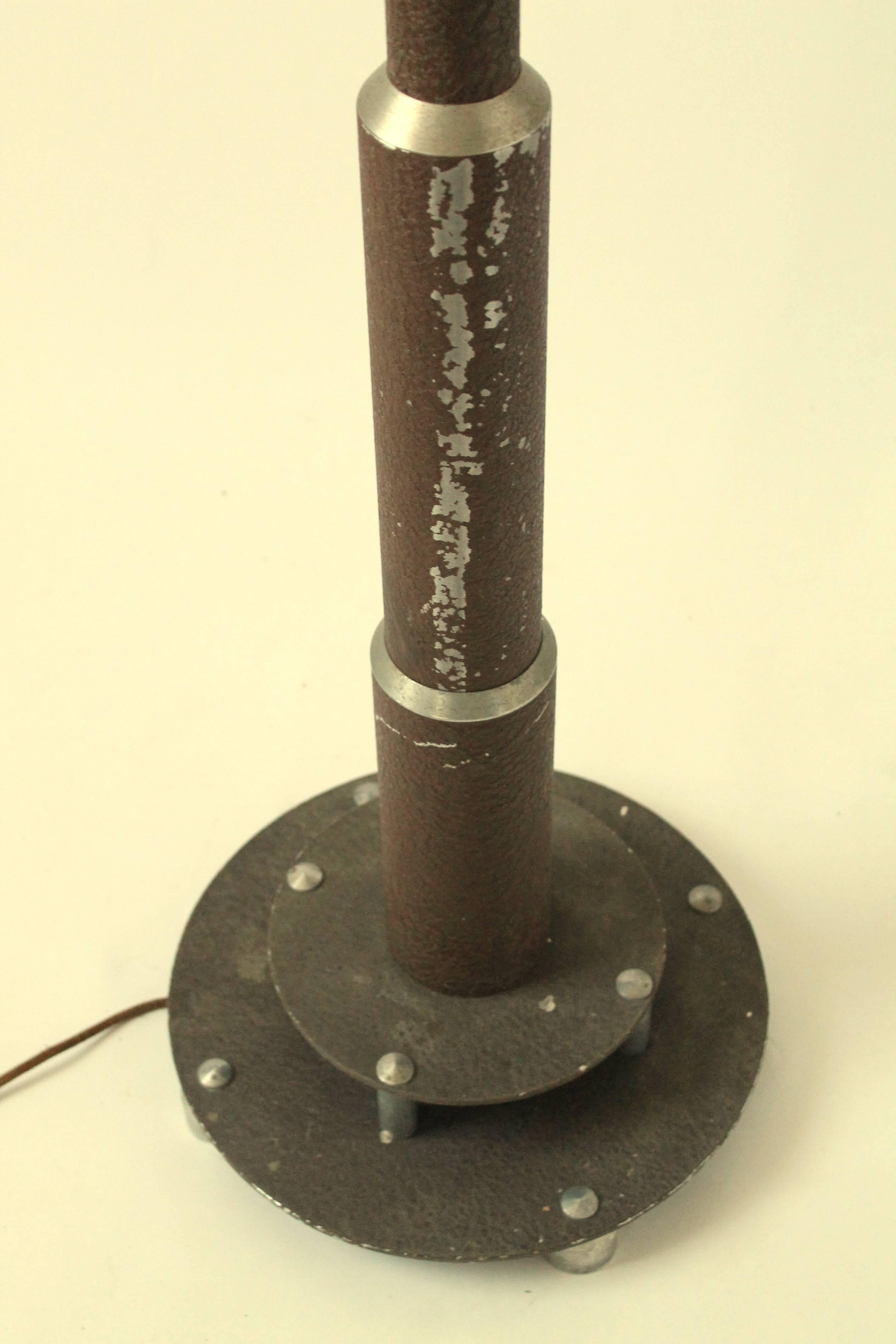Aluminium-Stehlampe aus dem Maschinenzeitalter, 1930er Jahre, USA im Angebot 3