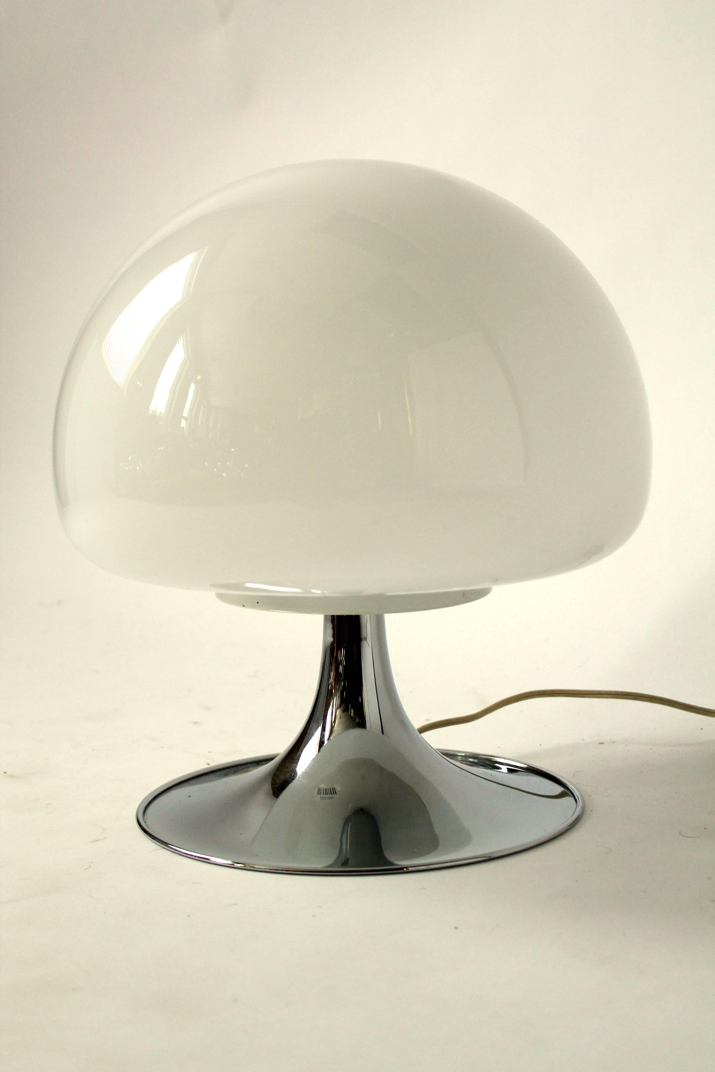 Italian Reggiani Mushroom Glass Table Lamp, 1970s, Italia