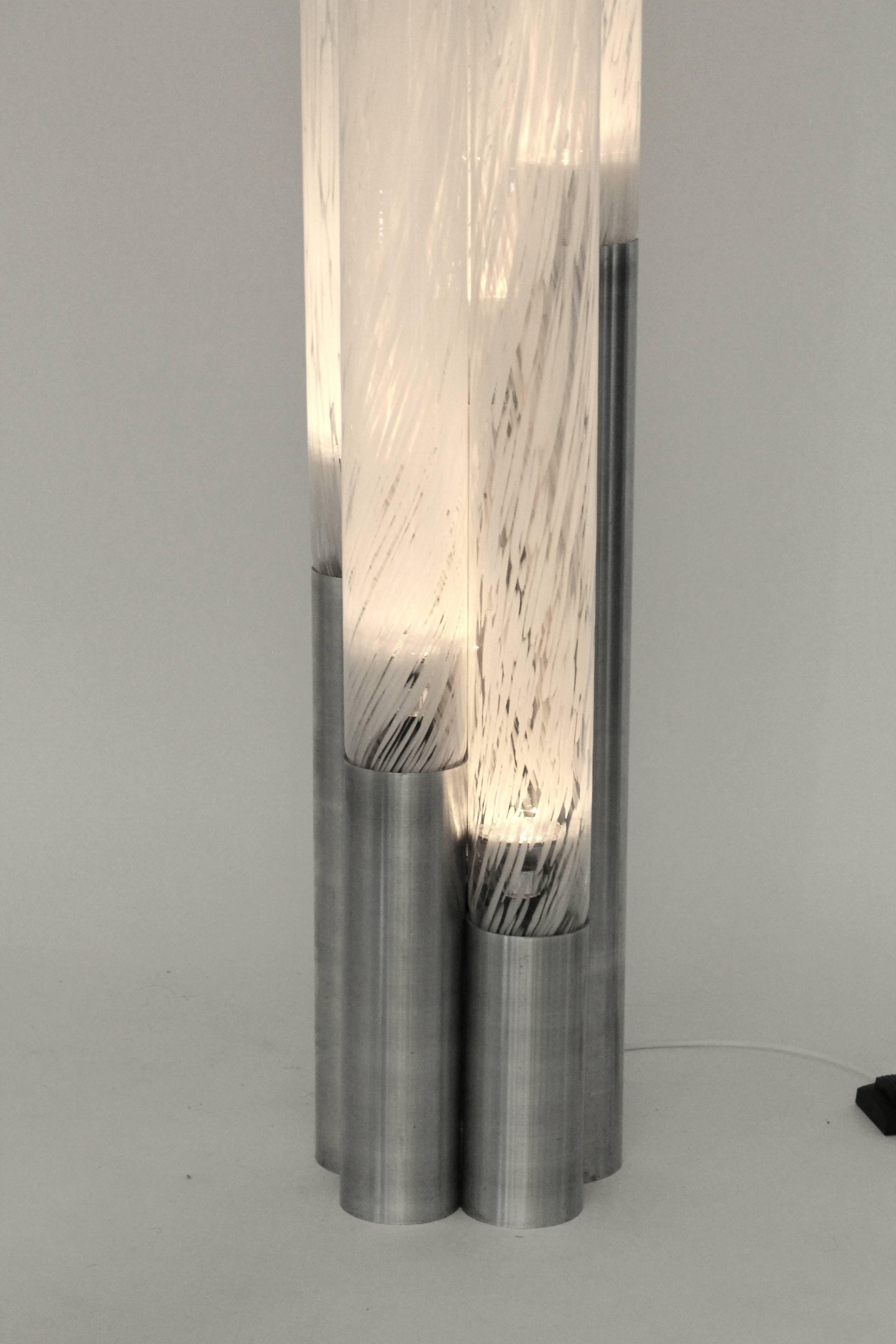 Carlo Nason Tallest  Glass Tubes Floor Lamp, 1960s , Italy 1
