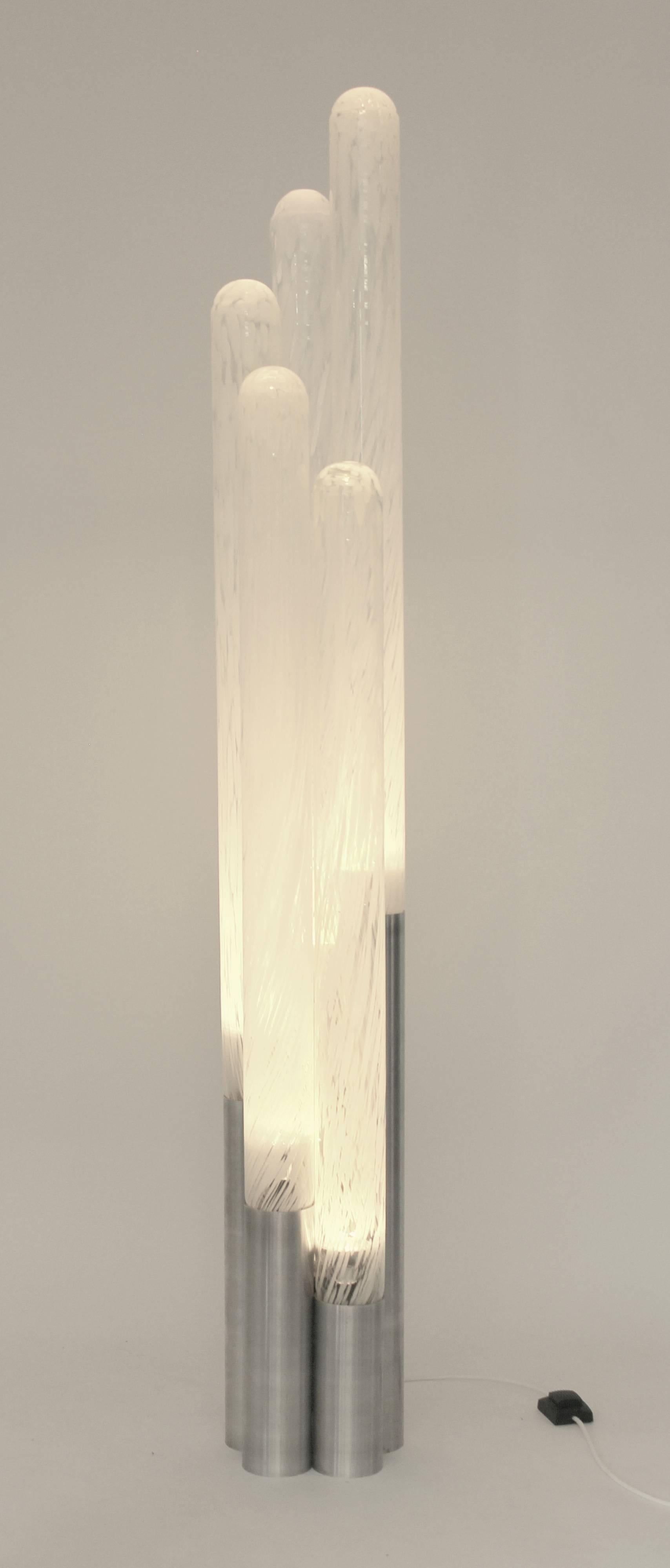 Carlo Nason Tallest  Glass Tubes Floor Lamp, 1960s , Italy 3