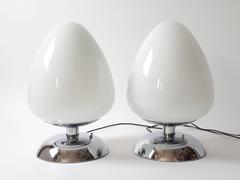 Reggiani Huge  Egg Shaped Glass Table Lamp, 1960s, Italy