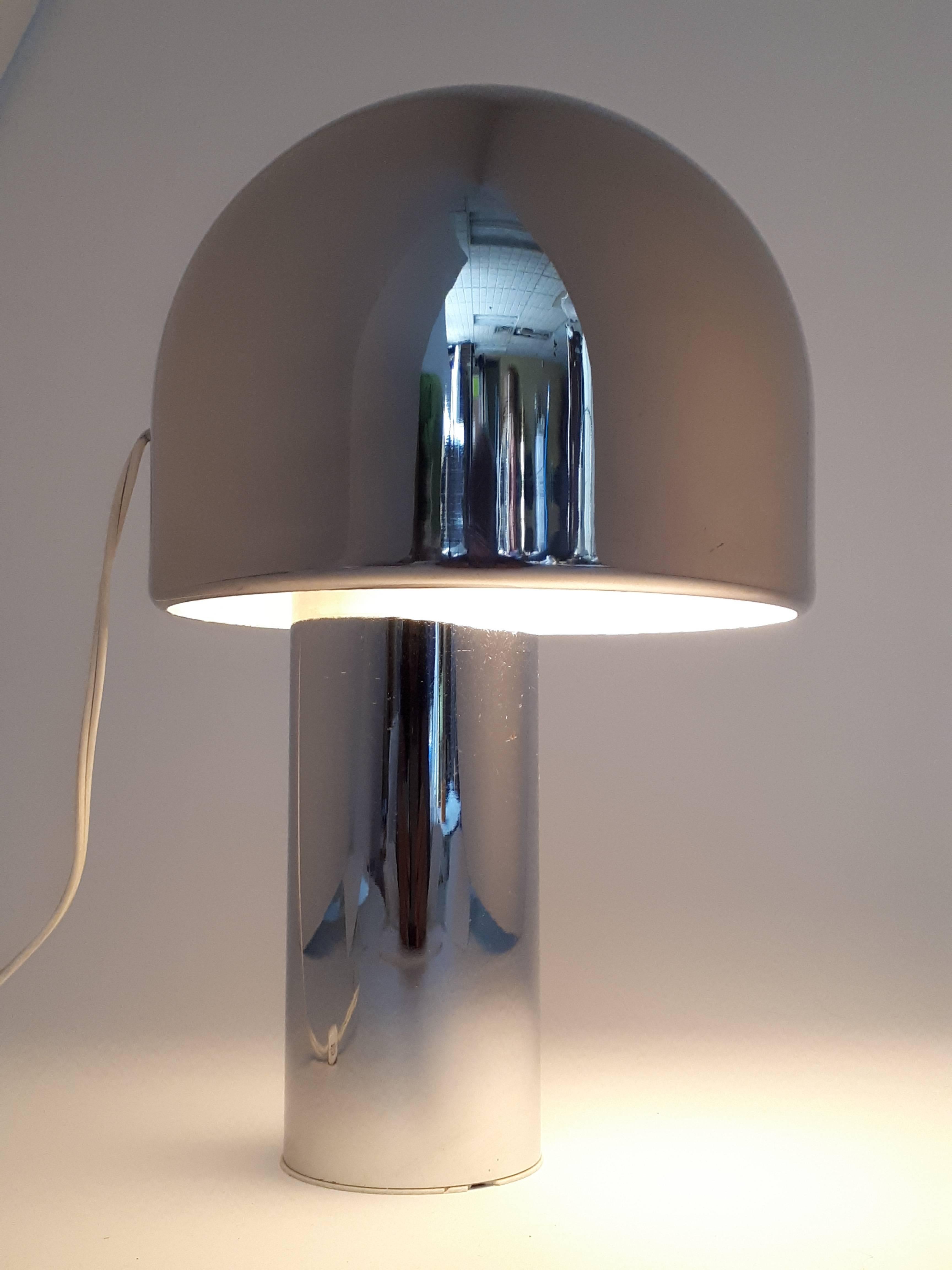Steel Pair of Reggiani Magnetic Rotating Shade Chrome Table Lamp, 1960s, Italia