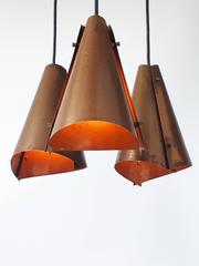 Hand Hammered Copper Pendant , 1960s , Denmark